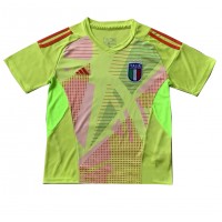 Camisa de time de futebol Itália Goleiro Replicas 1º Equipamento Europeu 2024 Manga Curta